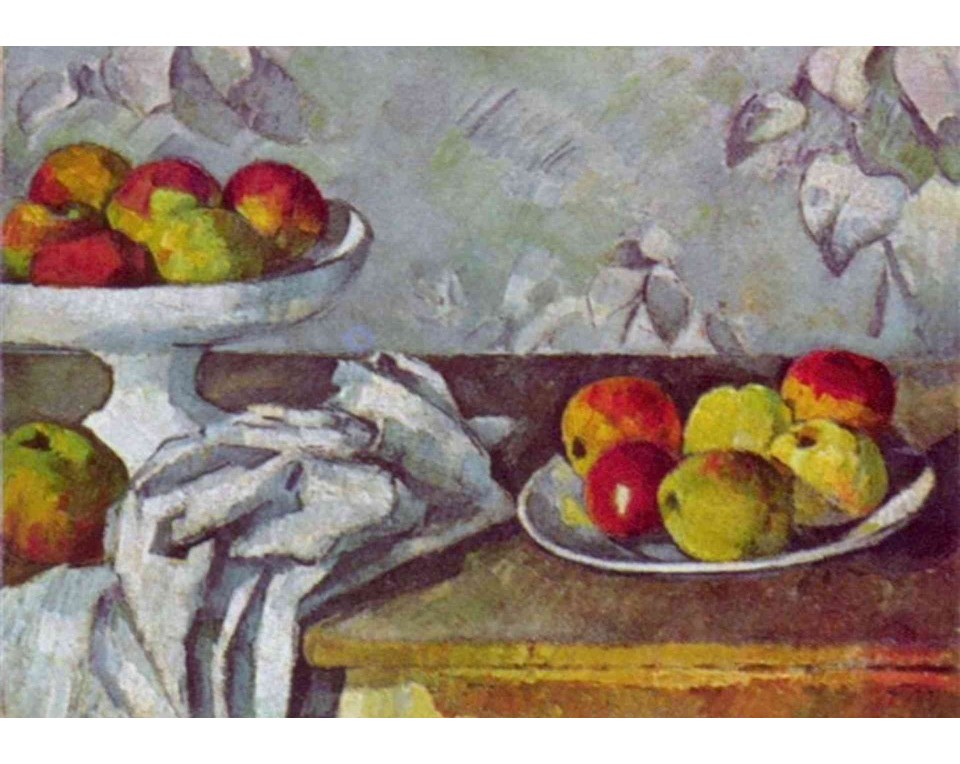 ΠΙΝΑΚΑΣ ΣΕ ΚΑΜΒΑ Paul Cézanne - Νεκρή Φύση με Μήλα και Φρουτιέρα