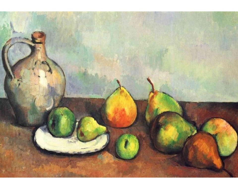 ΠΙΝΑΚΑΣ ΣΕ ΚΑΜΒΑ Paul Cézanne - Νεκρή Φύση με Κανάτα και Φρούτα