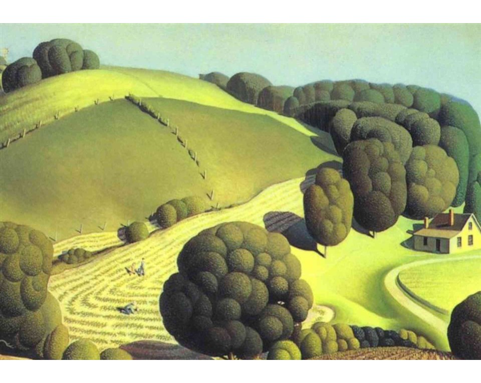ΠΙΝΑΚΑΣ ΣΕ ΚΑΜΒΑ Grant Wood - Νεαρό Καλαμπόκι