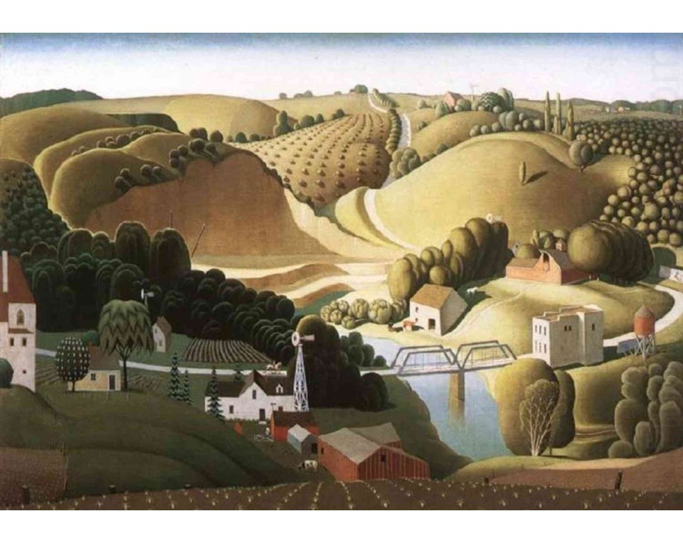ΠΙΝΑΚΑΣ ΣΕ ΚΑΜΒΑ Grant Wood - Στόουν Σίτι, Αϊόβα