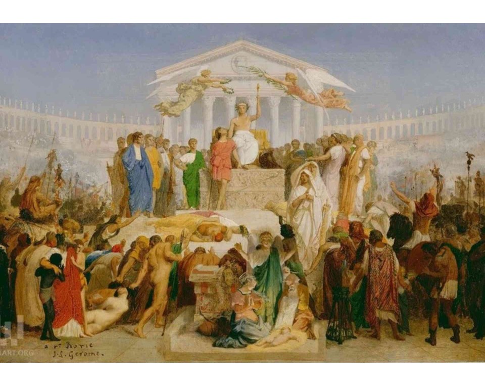 ΠΙΝΑΚΑΣ ΣΕ ΚΑΜΒΑ Jean-Léon Gérôme - Ο Αιώνας του Αυγούστου και η Γέννηση του Χριστού