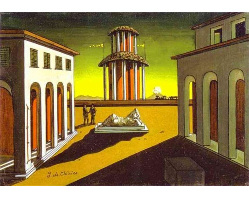 ΠΙΝΑΚΑΣ ΣΕ ΚΑΜΒΑ Giorgio de Chirico - Piazza d'Italia