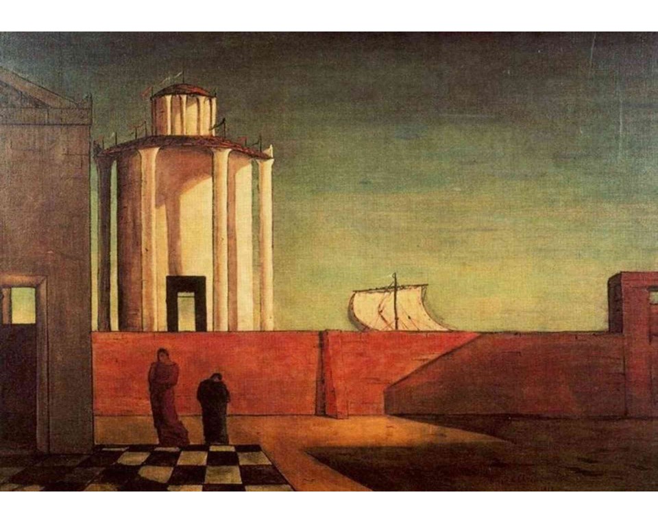 ΠΙΝΑΚΑΣ ΣΕ ΚΑΜΒΑ Giorgio de Chirico - Το Αίνιγμα της Άφιξης και του Απογεύματος