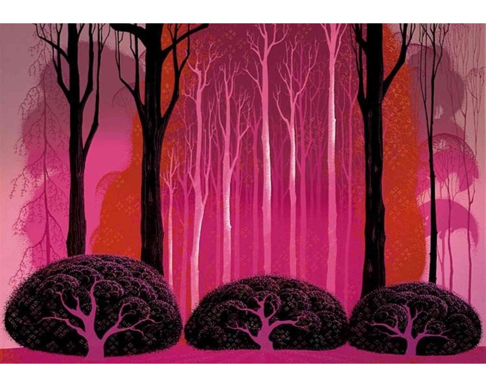 ΠΙΝΑΚΑΣ ΣΕ ΚΑΜΒΑ Eyvind Earle - Crimson Glory