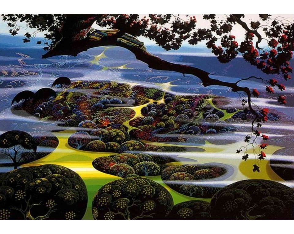 ΠΙΝΑΚΑΣ ΣΕ ΚΑΜΒΑ Eyvind Earle - Mystic Mountain