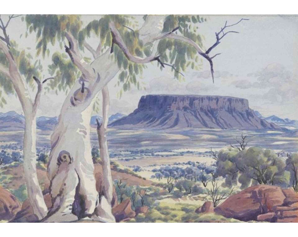 ΠΙΝΑΚΑΣ ΣΕ ΚΑΜΒΑ Albert Namatjira - Mount Connor κοντά στα Musgrave Ranges