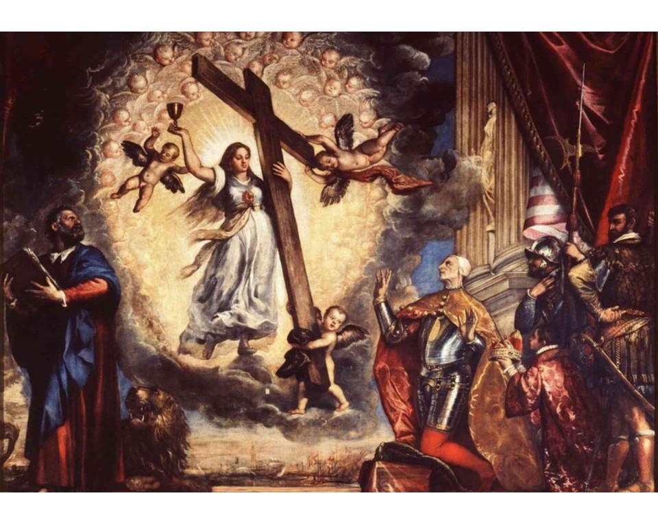 ΠΙΝΑΚΑΣ ΣΕ ΚΑΜΒΑ Titian - Ο Αντόνιο Γκριμάνι Γονατιστός μπροστά στην Πίστη