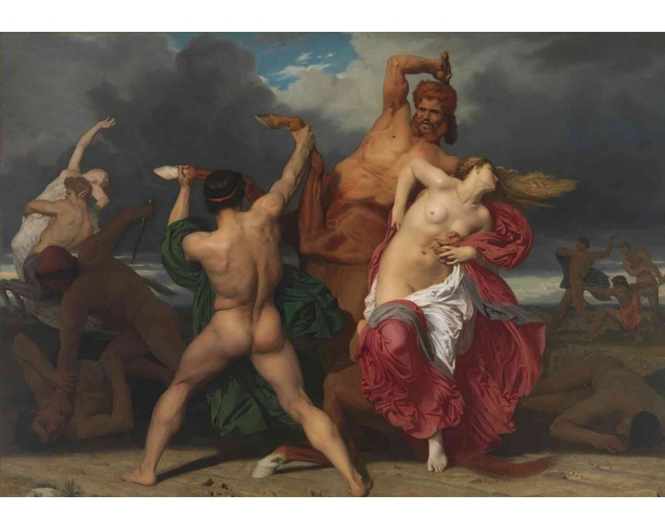 ΠΙΝΑΚΑΣ ΣΕ ΚΑΜΒΑ William-Adolphe Bouguereau - Η Μάχη των Κενταύρων και των Λαπιθών