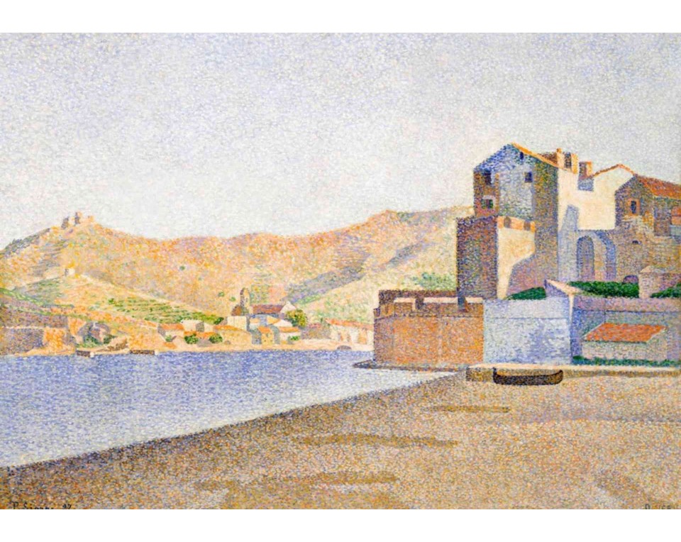 ΠΙΝΑΚΑΣ ΣΕ ΚΑΜΒΑ Paul Signac - Η Παραλία της Πόλης, Κολιούρ