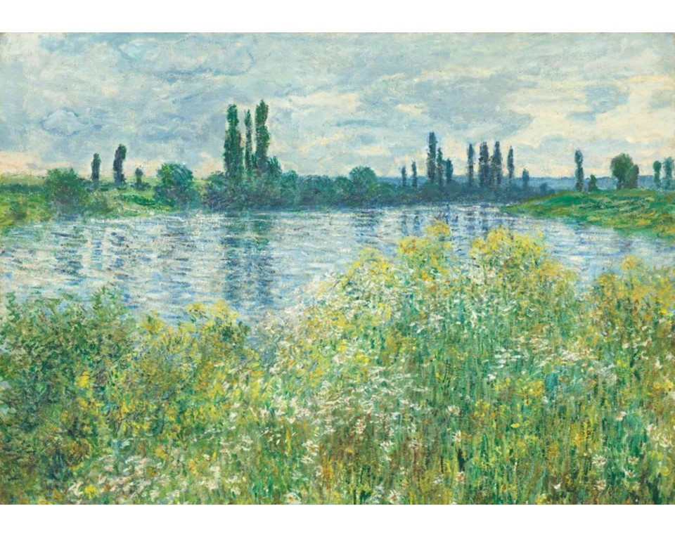 ΠΙΝΑΚΑΣ ΣΕ ΚΑΜΒΑ Claude Monet - Όχθες του Σηκουάνα, Βετέιγ
