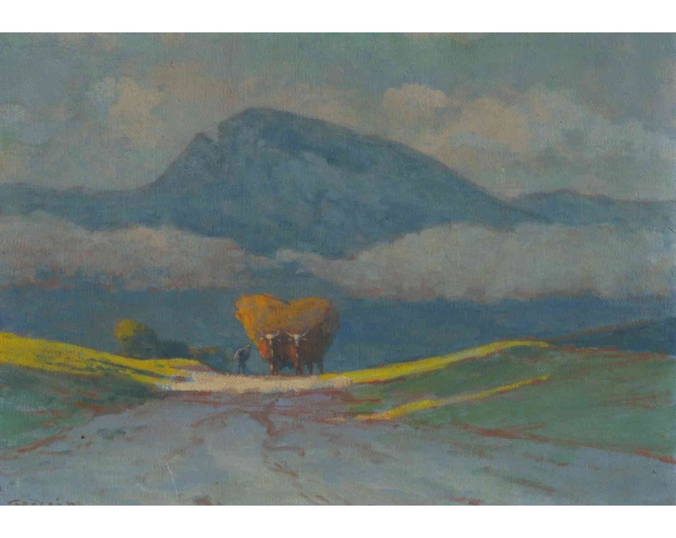 ΠΙΝΑΚΑΣ ΣΕ ΚΑΜΒΑ Ľudovít Čordák - Μεταφορά Σανού