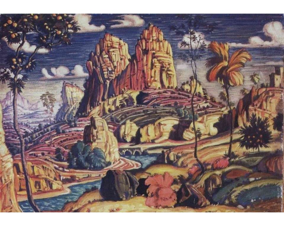 ΠΙΝΑΚΑΣ ΣΕ ΚΑΜΒΑ Konstantin Bogaevsky - Ανάμνηση του Μαντένια