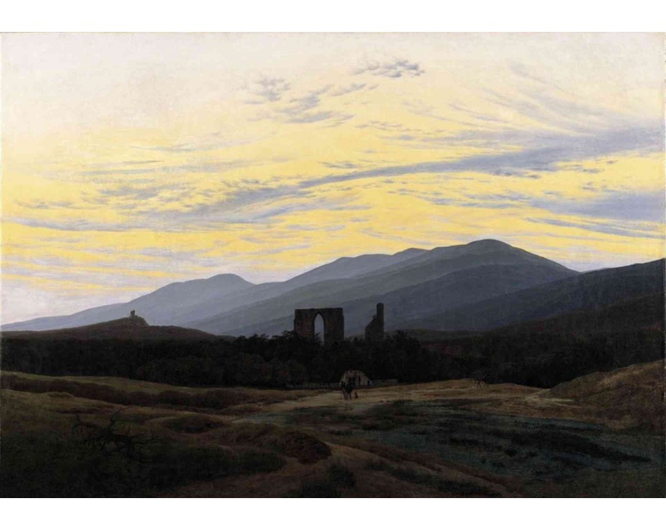 ΠΙΝΑΚΑΣ ΣΕ ΚΑΜΒΑ Caspar David Friedrich - Ερείπια του Αββαείου Eldena στα Γιγαντιαία Όρη