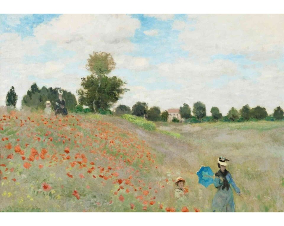 ΠΙΝΑΚΑΣ ΣΕ ΚΑΜΒΑ Claude Monet - Παπαρούνες κοντά στο Αρζαντέιγ