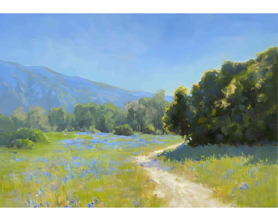 ΠΙΝΑΚΑΣ ΣΕ ΚΑΜΒΑ Claude Monet - Μονοπάτι δίπλα στη Λίμνη