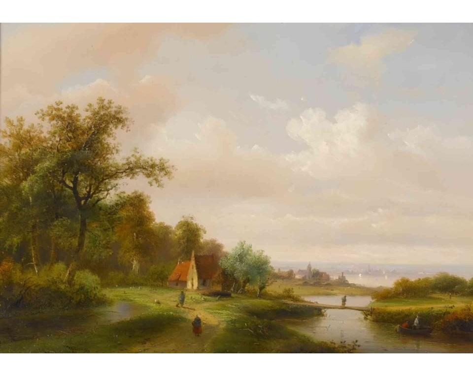ΠΙΝΑΚΑΣ ΣΕ ΚΑΜΒΑ John Constable - Ποταμός και Δέντρα