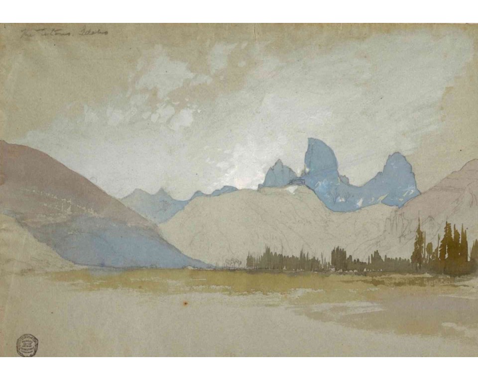 ΠΙΝΑΚΑΣ ΣΕ ΚΑΜΒΑ Thomas Moran - Οι Τέτονς, Άινταχο