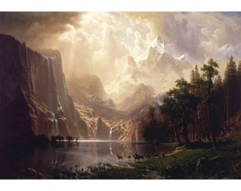 ΠΙΝΑΚΑΣ ΣΕ ΚΑΜΒΑ Albert Bierstadt - Ανάμεσα στη Σιέρα Νεβάδα, Καλιφόρνια