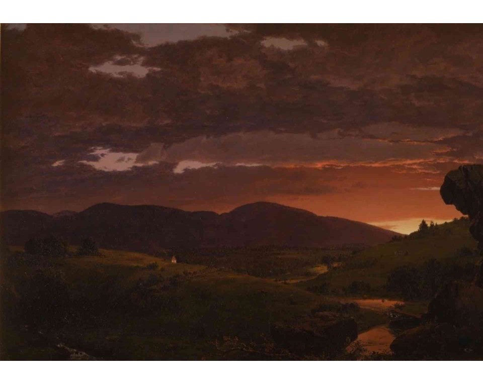 ΠΙΝΑΚΑΣ ΣΕ ΚΑΜΒΑ Frederic Edwin Church - Λυκόφως, Σύντομος Κριτής ανάμεσα στη Μέρα και τη Νύχτα