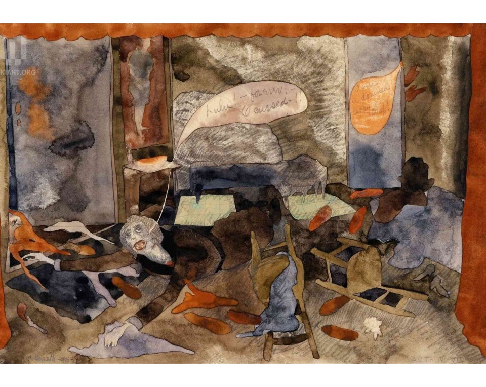 ΠΙΝΑΚΑΣ ΣΕ ΚΑΜΒΑ Charles Demuth - Ο Θάνατος της Κόμισσας Γκέσεβιτς