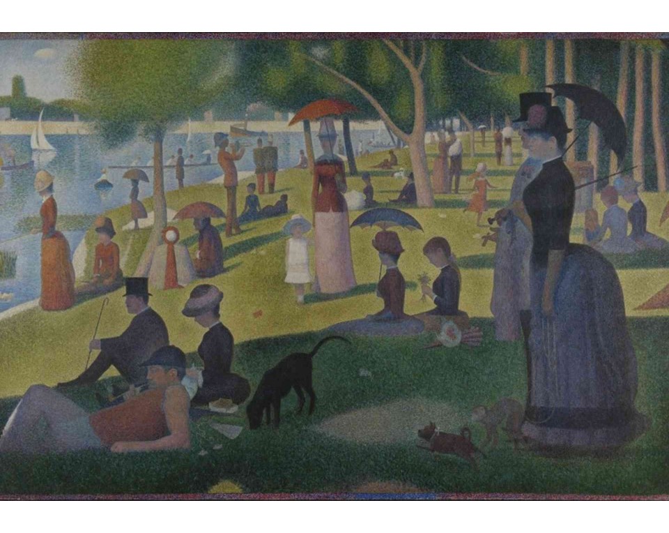 ΠΙΝΑΚΑΣ ΣΕ ΚΑΜΒΑ Georges Seurat - Ένα Κυριακάτικο Απόγευμα στο Νησί της Γκραντ Ζατ