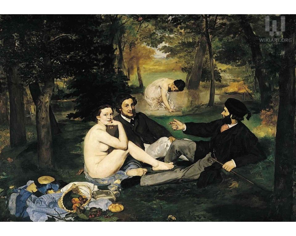 ΠΙΝΑΚΑΣ ΣΕ ΚΑΜΒΑ Édouard Manet - Το Πρόγευμα στη Χλόη