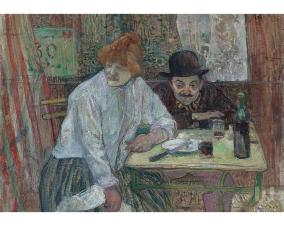 ΠΙΝΑΚΑΣ ΣΕ ΚΑΜΒΑ Henri de Toulouse-Lautrec - Στο Καφενείο La Mie