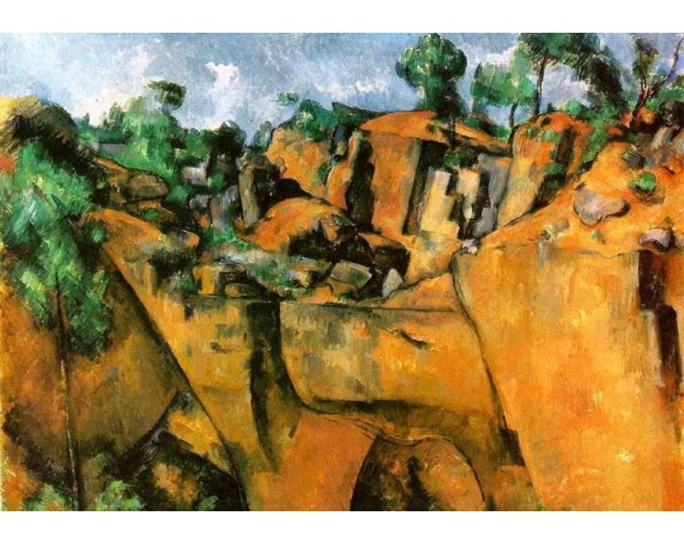 ΠΙΝΑΚΑΣ ΣΕ ΚΑΜΒΑ Paul Cézanne - Τα Λατομεία του Μπιμπέμους