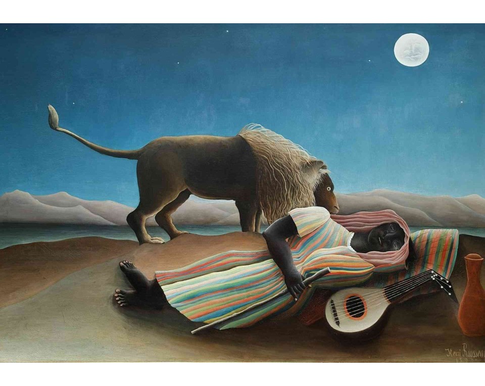 ΠΙΝΑΚΑΣ ΣΕ ΚΑΜΒΑ Henri Rousseau - Η Κοιμώμενη Τσιγγάνα