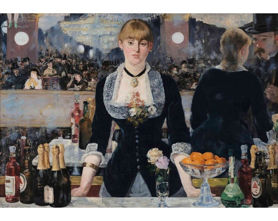 ΠΙΝΑΚΑΣ ΣΕ ΚΑΜΒΑ Édouard Manet - Ένα Μπαρ στο Φολί-Μπερζέρ