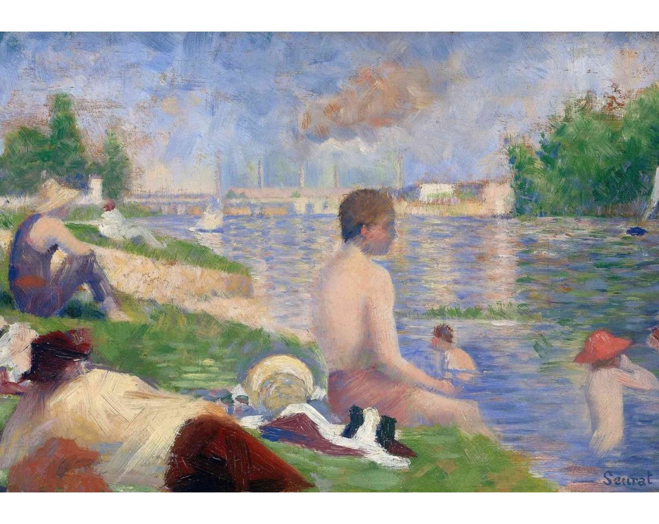 ΠΙΝΑΚΑΣ ΣΕ ΚΑΜΒΑ Georges Seurat - Τελική Μελέτη για τους Κολυμβητές στην Ανιέρ