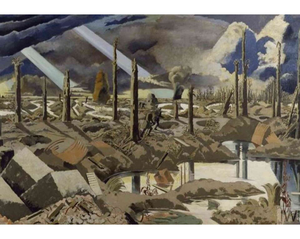 ΠΙΝΑΚΑΣ ΣΕ ΚΑΜΒΑ Paul Nash - Ο Δρόμος του Μενίν