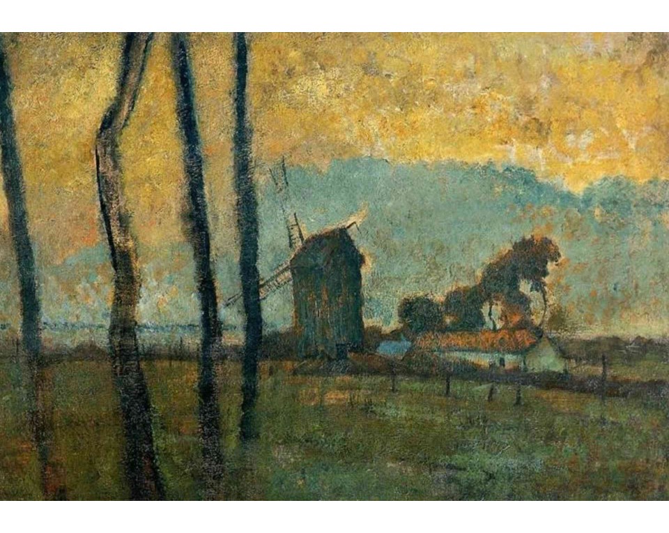 ΠΙΝΑΚΑΣ ΣΕ ΚΑΜΒΑ Edgar Degas - Τοπίο στο Σαιν-Βαλερί-συρ-Σομ