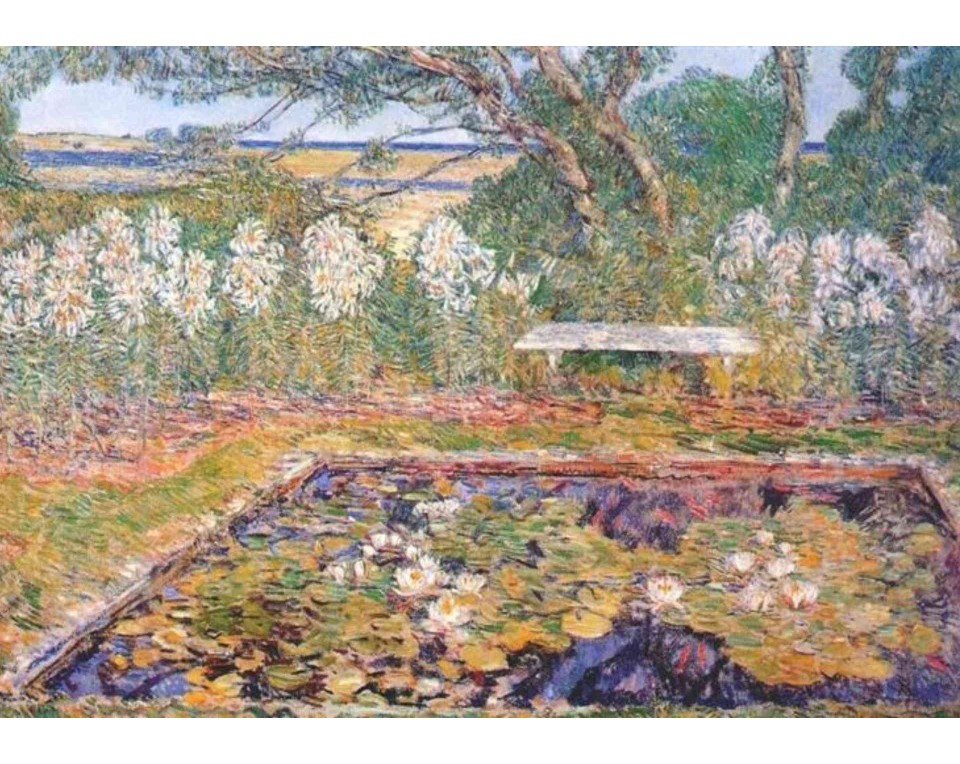 ΠΙΝΑΚΑΣ ΣΕ ΚΑΜΒΑ Childe Hassam - Κήπος στο Λονγκ Άιλαντ