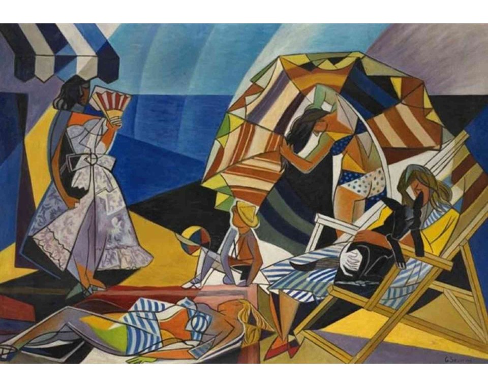 ΠΙΝΑΚΑΣ ΣΕ ΚΑΜΒΑ Gino Severini - Στην Παραλία