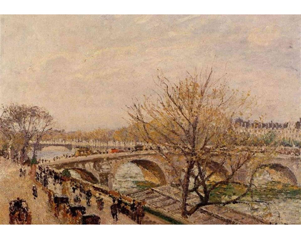 ΠΙΝΑΚΑΣ ΣΕ ΚΑΜΒΑ Camille Pissarro - Η Γέφυρα Πον Ρουαγιάλ