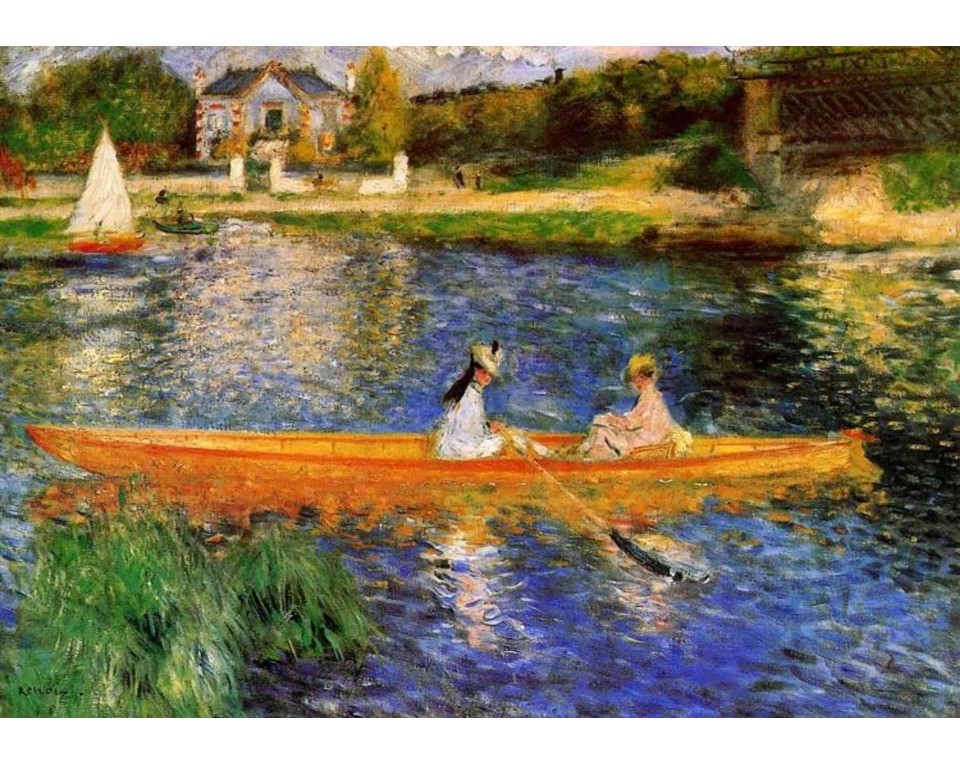 ΠΙΝΑΚΑΣ ΣΕ ΚΑΜΒΑ Pierre-Auguste Renoir - Ο Σηκουάνας στην Asnières