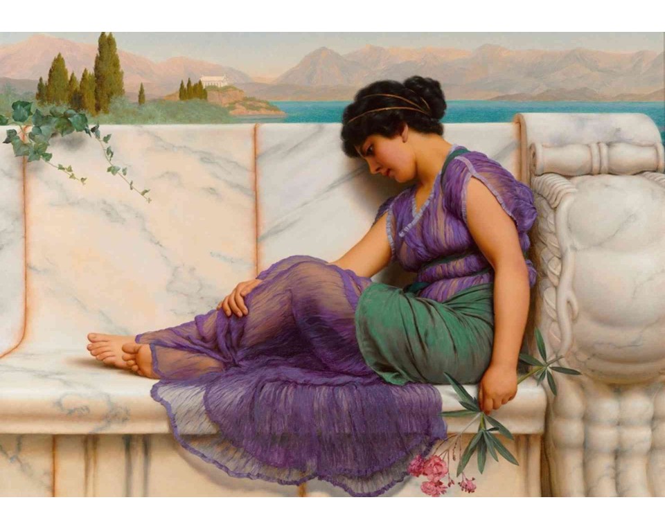 ΠΙΝΑΚΑΣ ΣΕ ΚΑΜΒΑ John William Godward - Καλοκαιρινή Αργία: Όνειρα Ημέρας