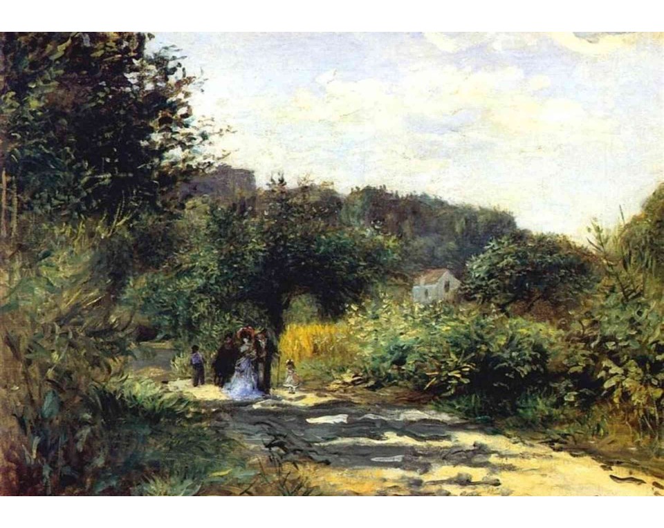 ΠΙΝΑΚΑΣ ΣΕ ΚΑΜΒΑ Pierre-Auguste Renoir - Δρόμος στο Λουβεσιέν
