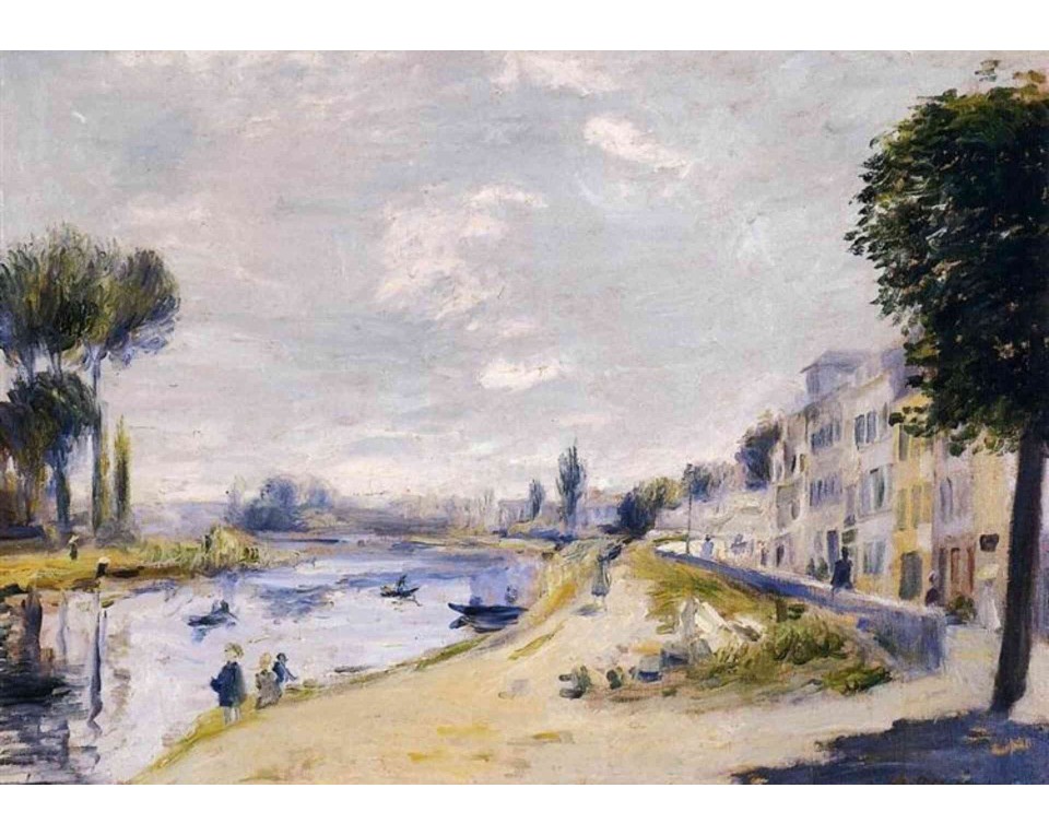 ΠΙΝΑΚΑΣ ΣΕ ΚΑΜΒΑ Pierre-Auguste Renoir - Οι Όχθες του Σηκουάνα στο Μπουζιβάλ