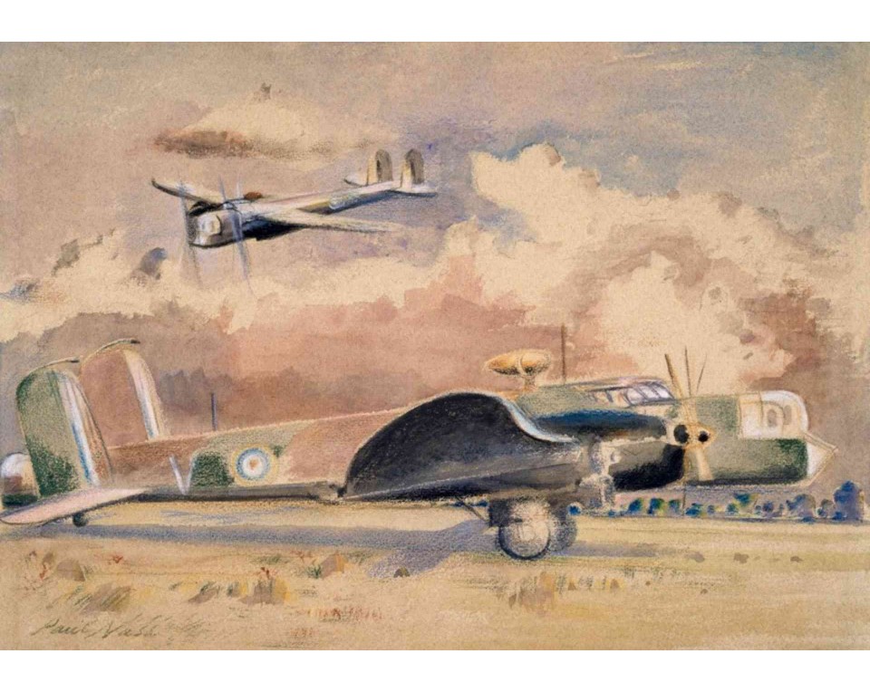 ΠΙΝΑΚΑΣ ΣΕ ΚΑΜΒΑ Paul Nash - Whitley Bombers Sunning