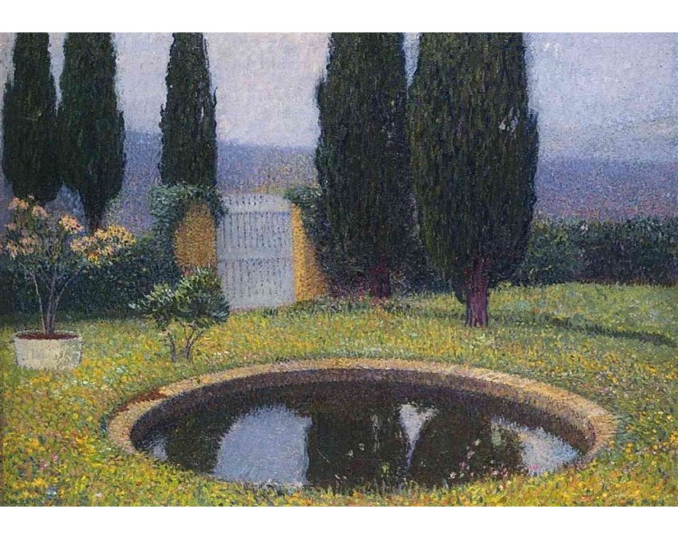 ΠΙΝΑΚΑΣ ΣΕ ΚΑΜΒΑ Henri Martin - Σιντριβάνι το Καλοκαίρι