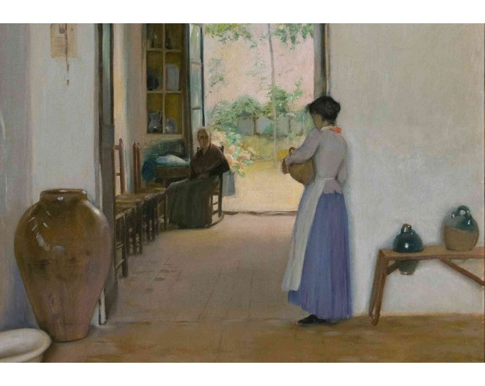 ΠΙΝΑΚΑΣ ΣΕ ΚΑΜΒΑ Santiago Rusiñol - Εσωτερικό στο Σίτζες
