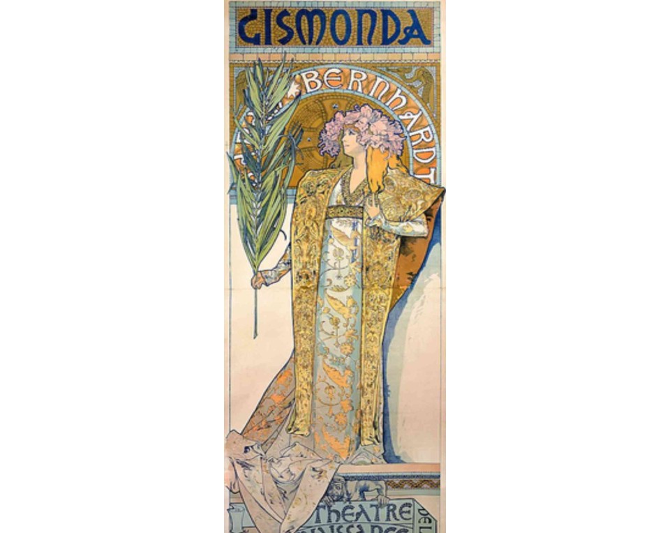 ΠΙΝΑΚΑΣ ΣΕ ΚΑΜΒΑ Alphonse Mucha - Gismonda