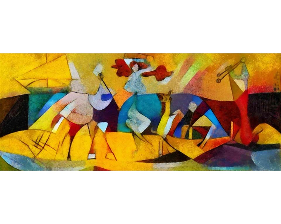ΠΙΝΑΚΑΣ ΣΕ ΚΑΜΒΑ Wassily Kandinsky - Σύνθεση IV