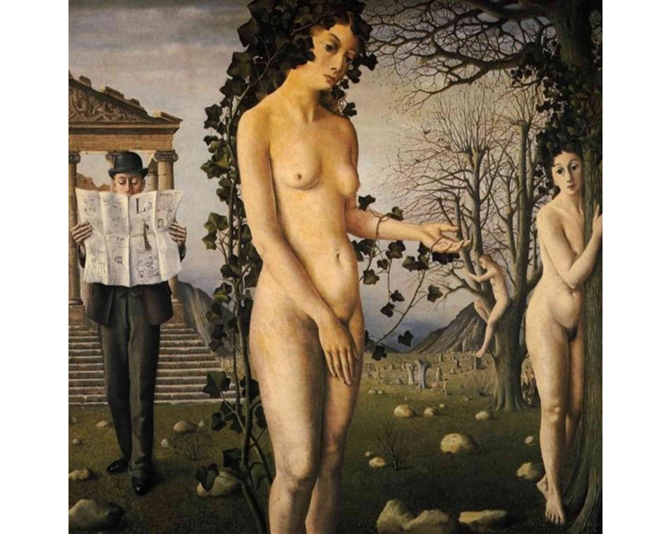 ΠΙΝΑΚΑΣ ΣΕ ΚΑΜΒΑ Paul Delvaux - Άνθρωπος στον Δρόμο