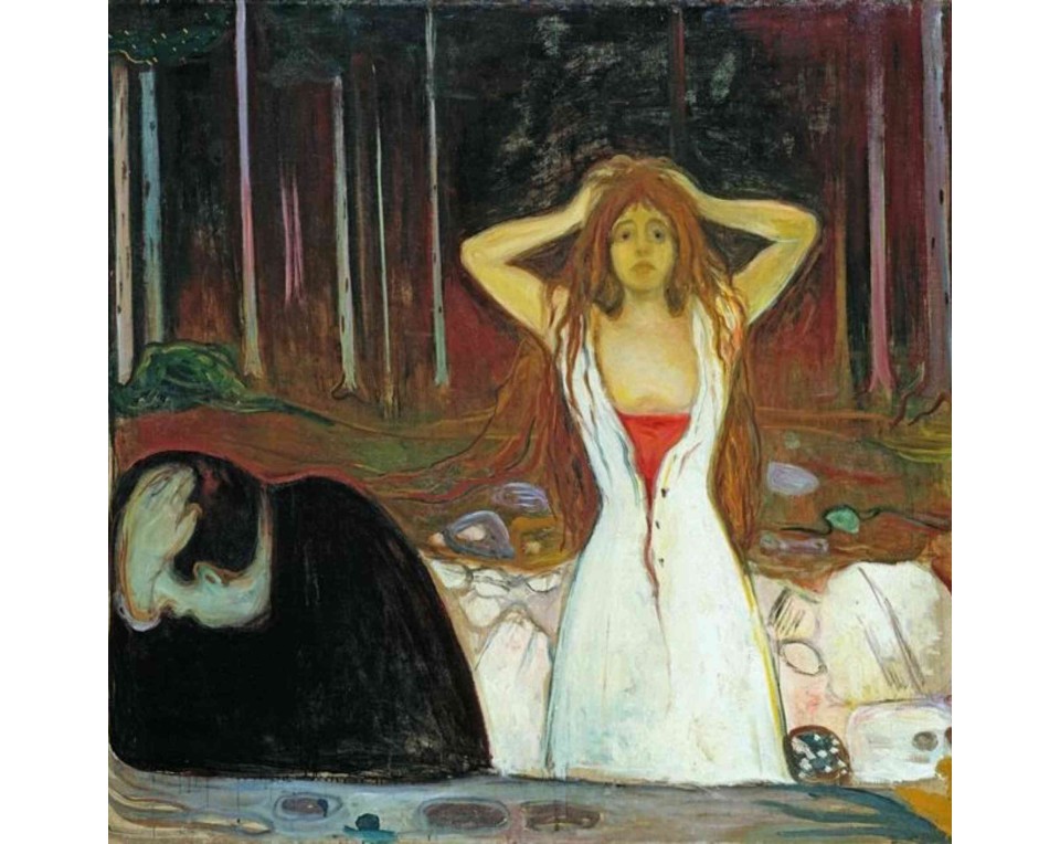 ΠΙΝΑΚΑΣ ΣΕ ΚΑΜΒΑ Edvard Munch - Στάχτες