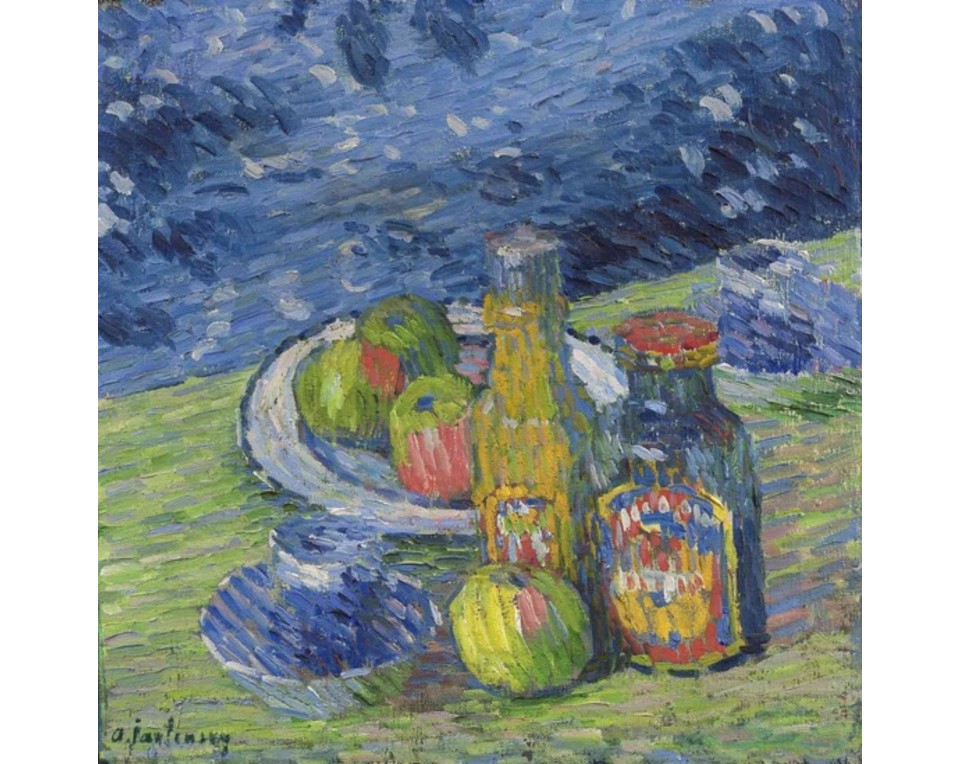 ΠΙΝΑΚΑΣ ΣΕ ΚΑΜΒΑ Alexej von Jawlensky - Νεκρή Φύση με Μπουκάλια και Φρούτα