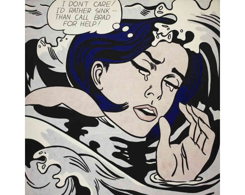 ΠΙΝΑΚΑΣ ΣΕ ΚΑΜΒΑ Roy Lichtenstein - Drowning Girl