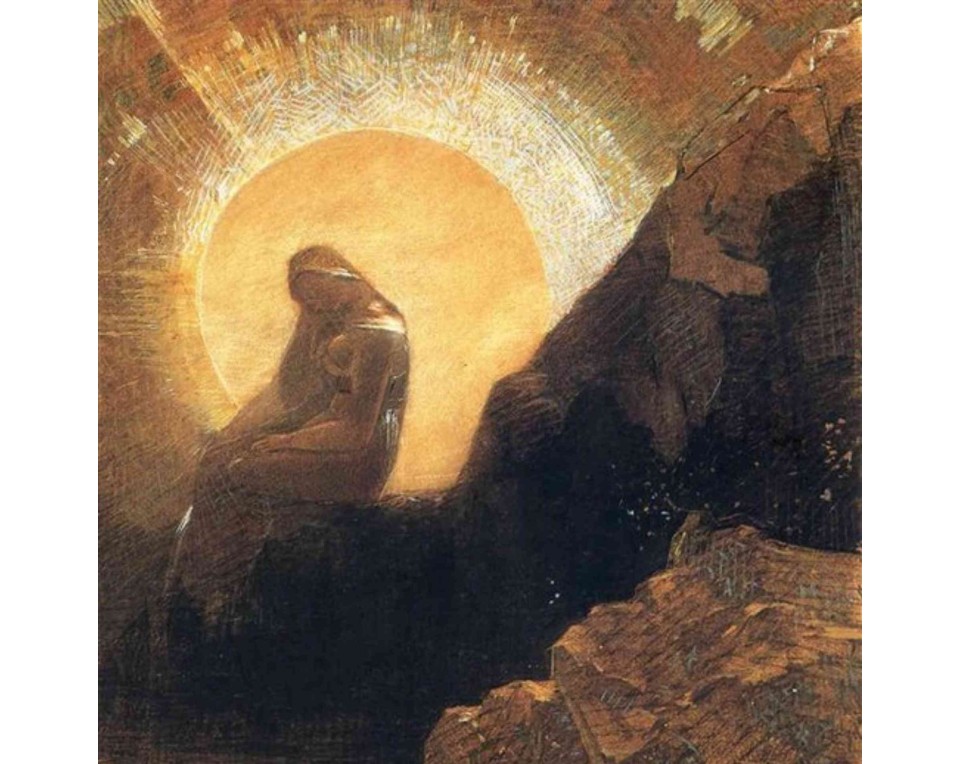 ΠΙΝΑΚΑΣ ΣΕ ΚΑΜΒΑ Odilon Redon - Μελαγχολία